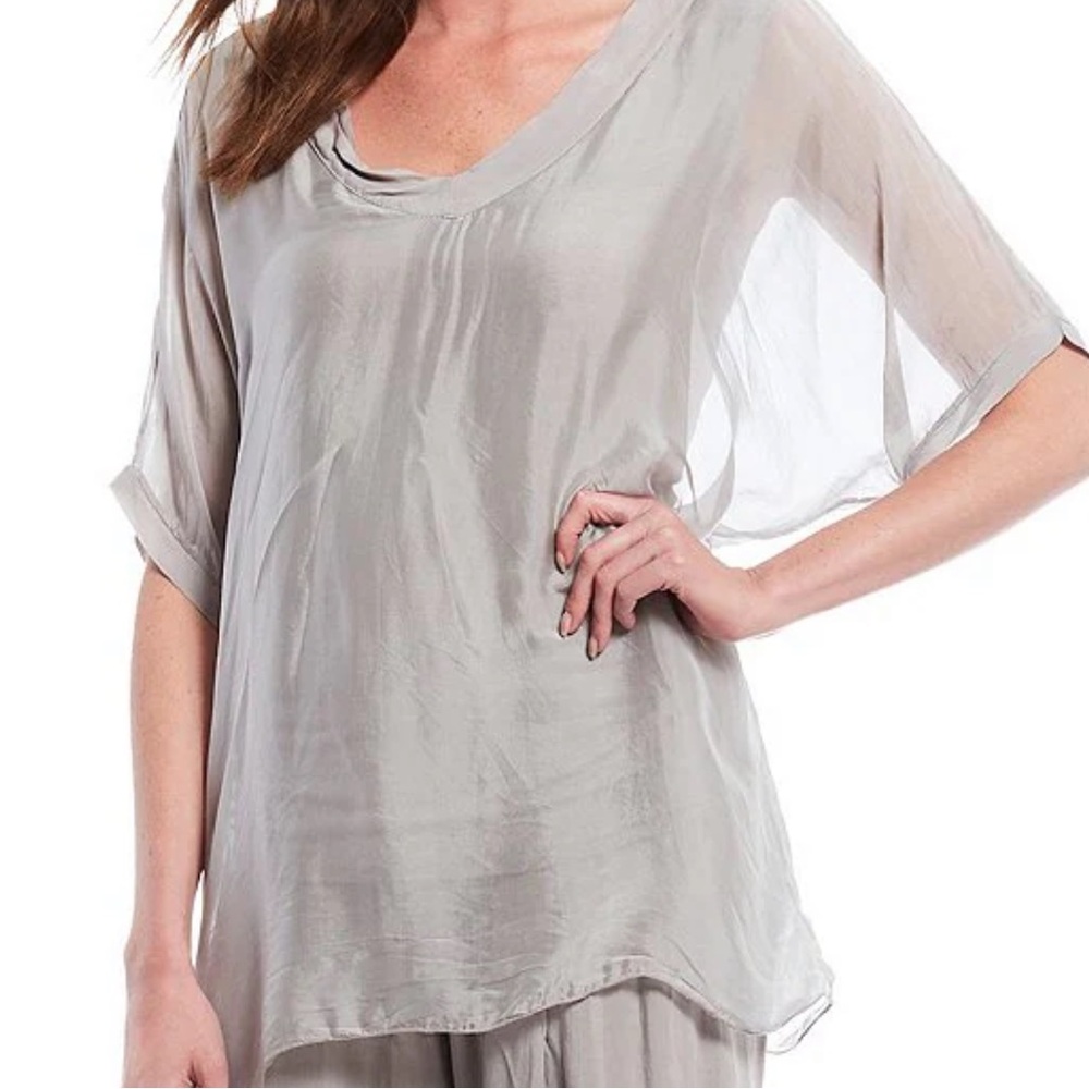 M Made in Italy Silk Blend Blouse